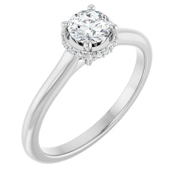Hidden Halo-Style Engagement Ring