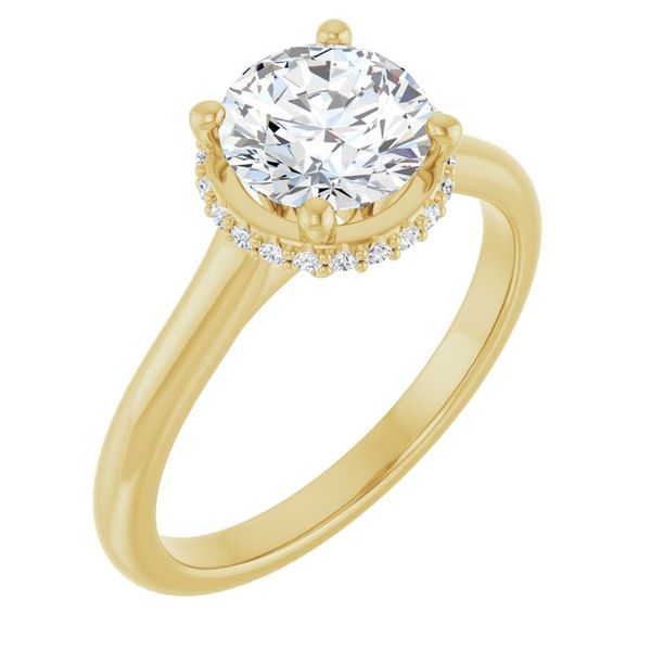 Hidden Halo-Style Engagement Ring