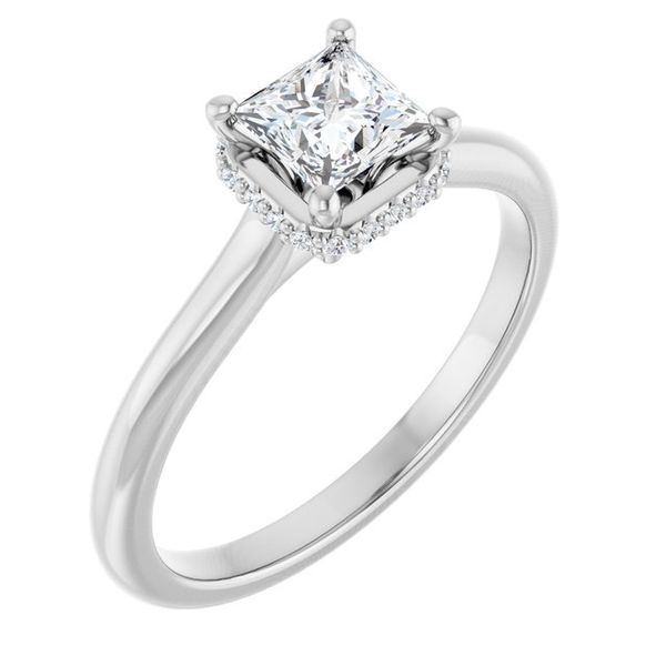 Hidden Halo-Style Engagement Ring