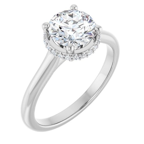 Hidden Halo-Style Engagement Ring