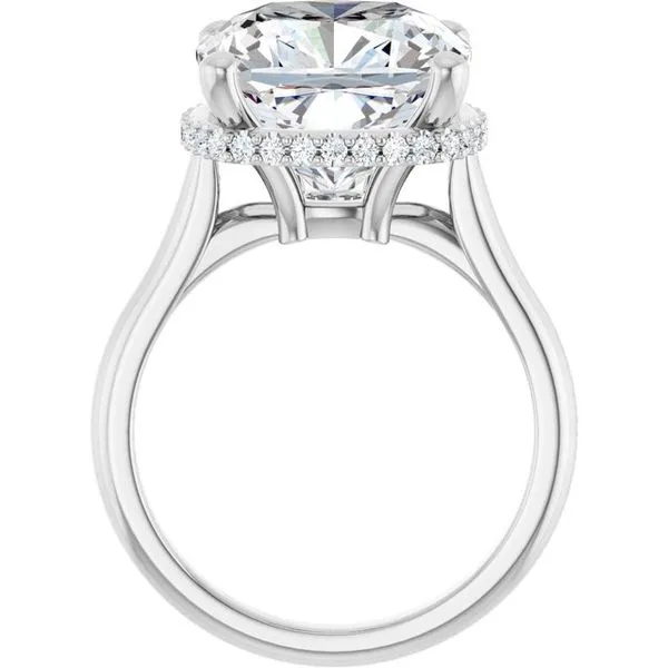 Hidden Halo-Style Engagement Ring Image 2 Hudson Valley Goldsmith New Paltz, NY