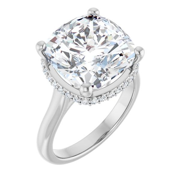 Hidden Halo-Style Engagement Ring