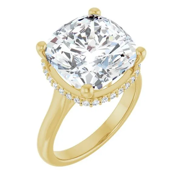 Hidden Halo-Style Engagement Ring