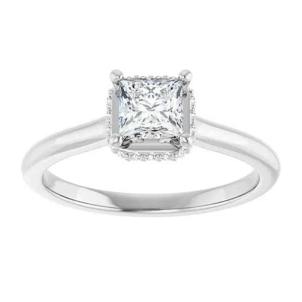 Hidden Halo-Style Engagement Ring Image 3 J. West Jewelers Round Rock, TX