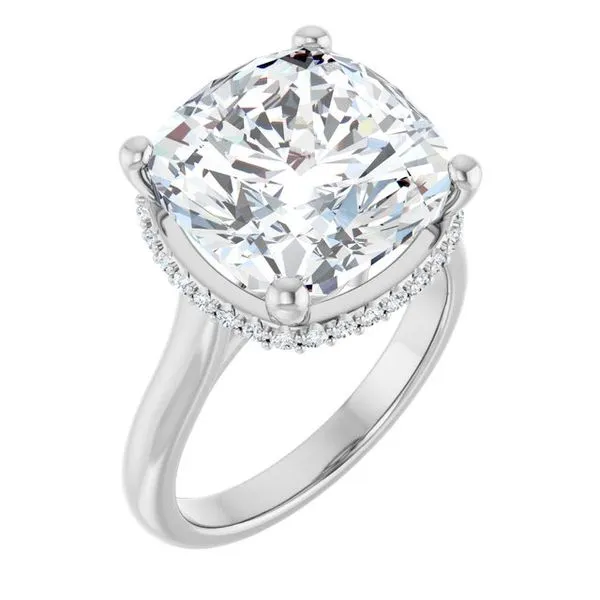 Hidden Halo-Style Engagement Ring