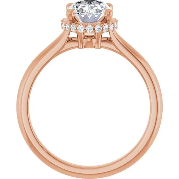 Hidden Halo-Style Engagement Ring Image 2 Hudson Valley Goldsmith New Paltz, NY