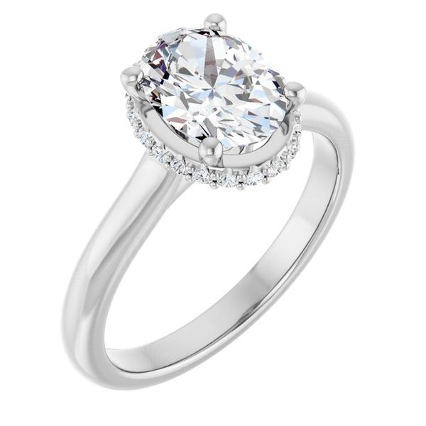 Hidden Halo-Style Engagement Ring
