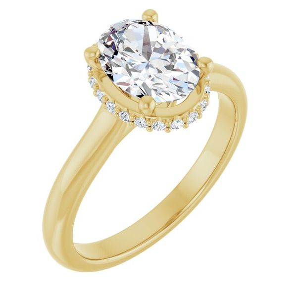 Hidden Halo-Style Engagement Ring