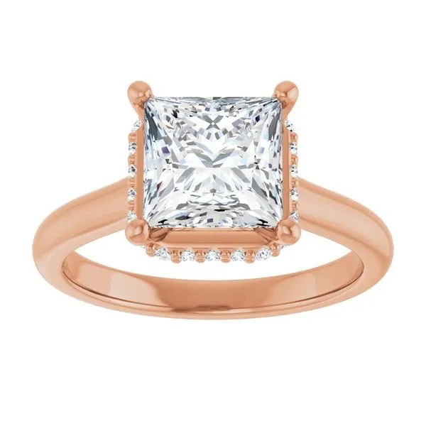 Hidden Halo-Style Engagement Ring Image 3 Don's Jewelry & Design Washington, IA