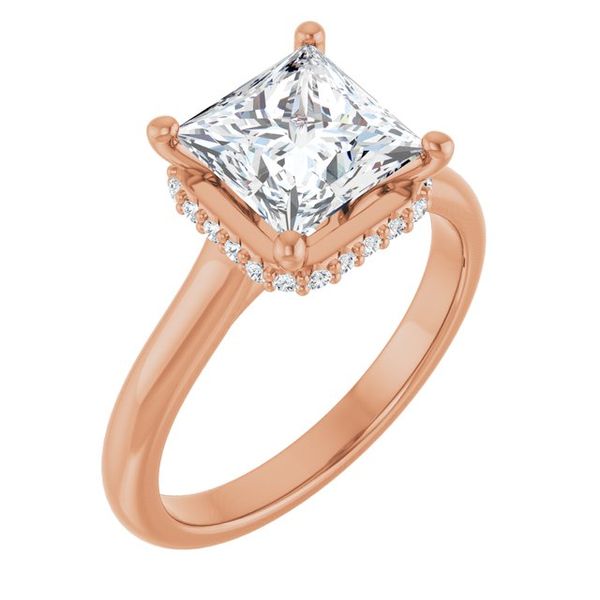 Hidden Halo-Style Engagement Ring