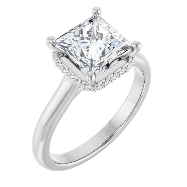 Hidden Halo-Style Engagement Ring