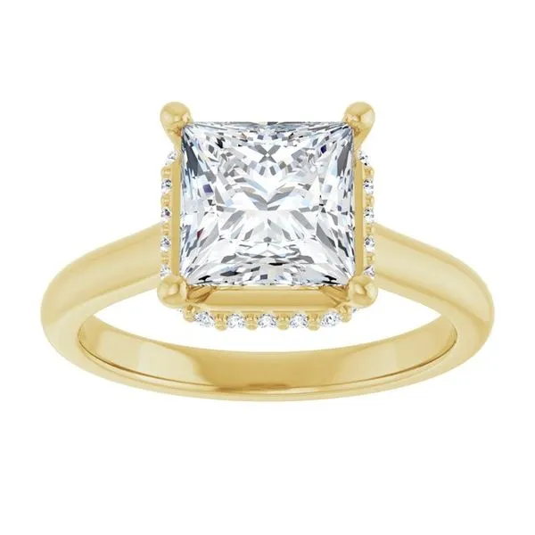 Hidden Halo-Style Engagement Ring Image 3 J. West Jewelers Round Rock, TX