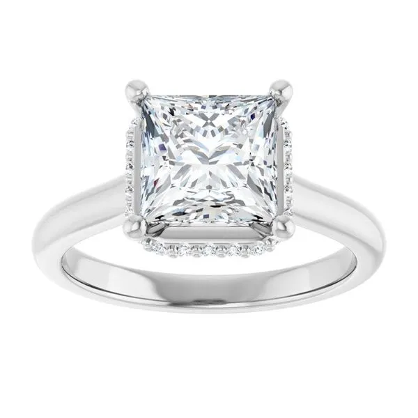 Hidden Halo-Style Engagement Ring Image 3 Raleigh Diamond Fine Jewelry Raleigh, NC