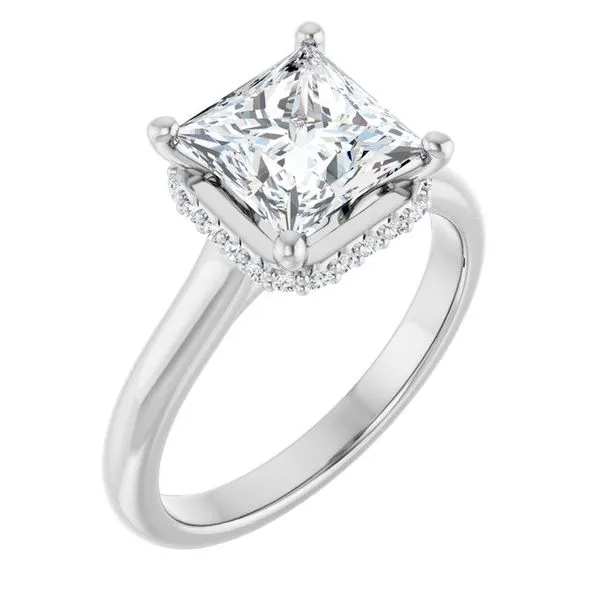 Hidden Halo-Style Engagement Ring