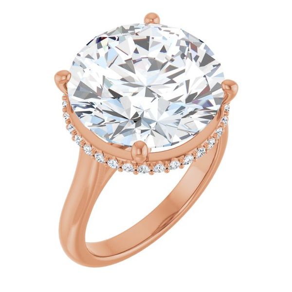Hidden Halo-Style Engagement Ring