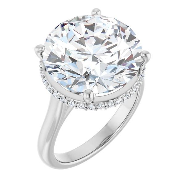 Hidden Halo-Style Engagement Ring