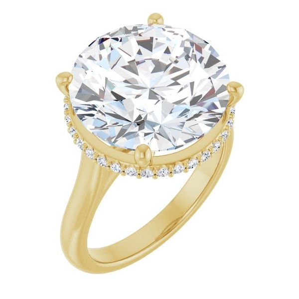 Hidden Halo-Style Engagement Ring
