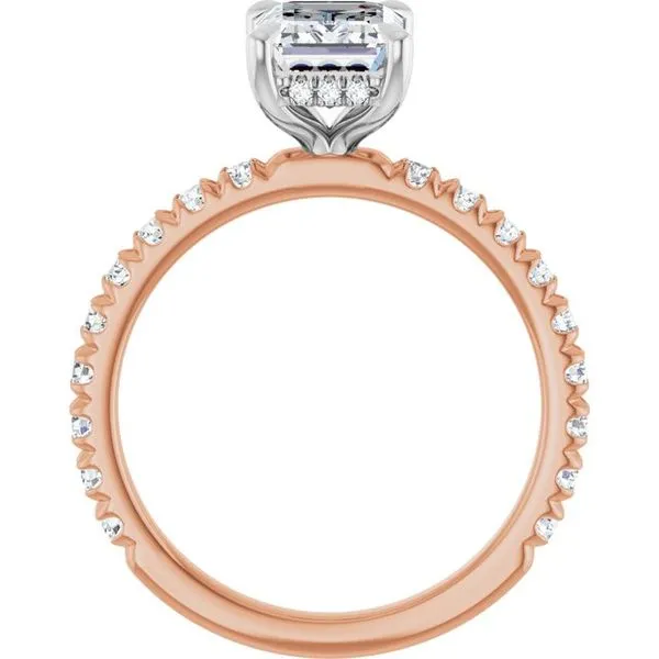 Claw-Prong Hidden Halo-Style Engagement Ring Image 2 Don's Jewelry & Design Washington, IA