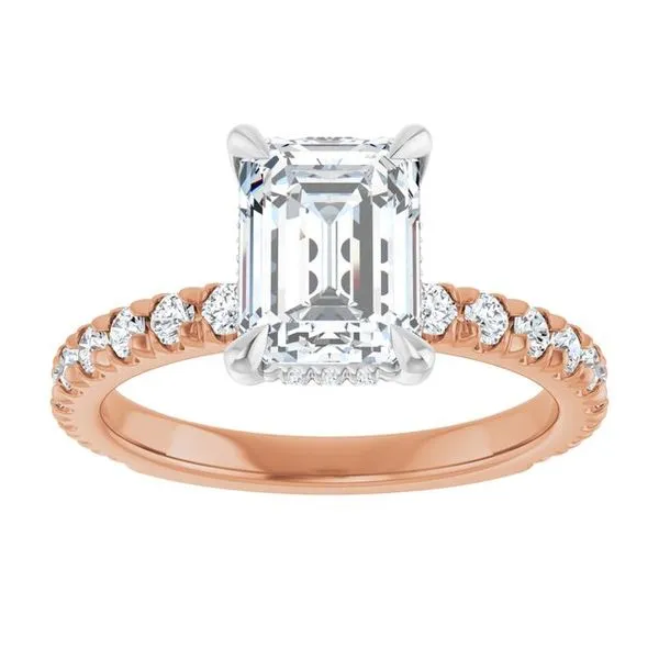 Claw-Prong Hidden Halo-Style Engagement Ring Image 3 Clater Jewelers Louisville, KY