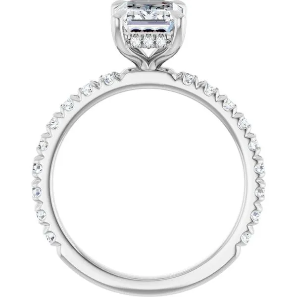 Claw-Prong Hidden Halo-Style Engagement Ring Image 2 Northwood Jewelers Northwood, OH