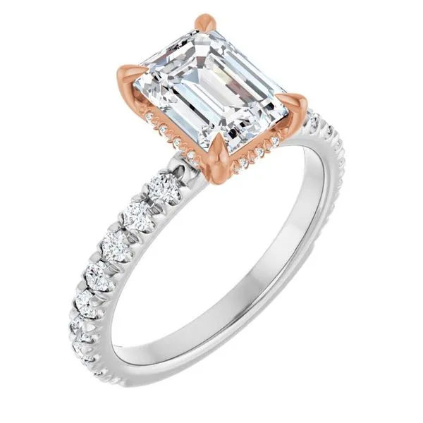 Claw-Prong Hidden Halo-Style Engagement Ring Vulcan's Forge LLC KANSAS CITY, MO