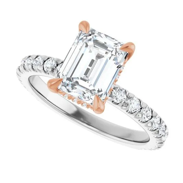 Claw-Prong Hidden Halo-Style Engagement Ring Image 5 Clater Jewelers Louisville, KY