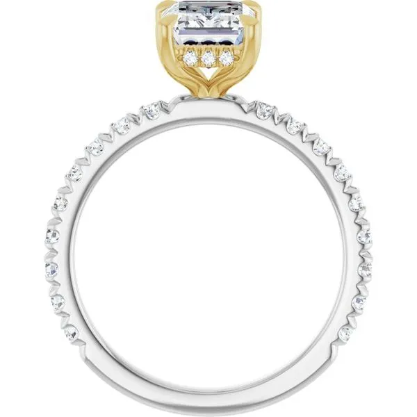 Claw-Prong Hidden Halo-Style Engagement Ring Image 2 JF Jones Jewelers Rochester, NY