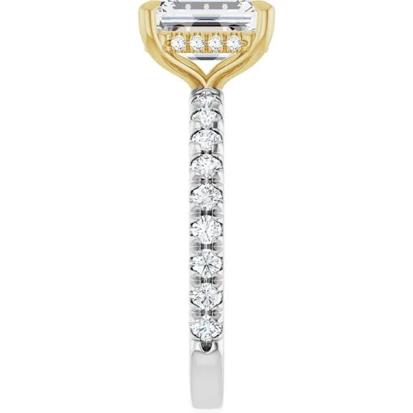 Claw-Prong Hidden Halo-Style Engagement Ring Image 4 Hudson Valley Goldsmith New Paltz, NY