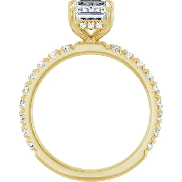 Claw-Prong Hidden Halo-Style Engagement Ring Image 2 Clater Jewelers Louisville, KY