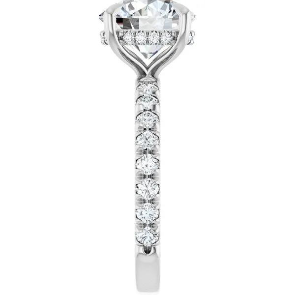 Claw-Prong Hidden Halo-Style Engagement Ring Image 4 Northwood Jewelers Northwood, OH