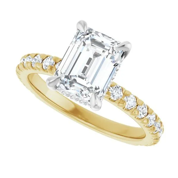Claw-Prong Hidden Halo-Style Engagement Ring Image 5 Arezzo Jewelers Elmwood Park, IL
