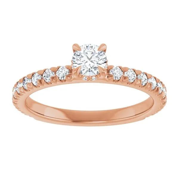 Claw-Prong Hidden Halo-Style Engagement Ring Image 3 JF Jones Jewelers Rochester, NY