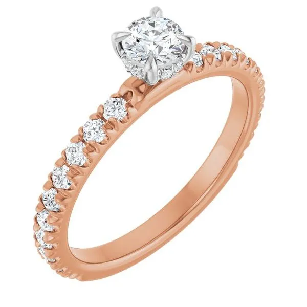 Claw-Prong Hidden Halo-Style Engagement Ring Arezzo Jewelers Elmwood Park, IL