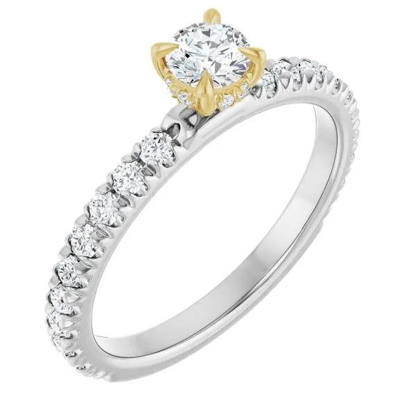 Claw-Prong Hidden Halo-Style Engagement Ring Morin Jewelers Southbridge, MA