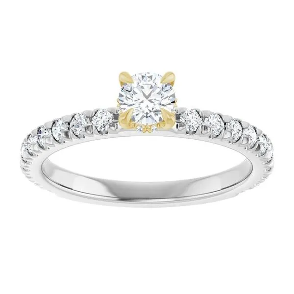 Claw-Prong Hidden Halo-Style Engagement Ring Image 3 Arezzo Jewelers Elmwood Park, IL