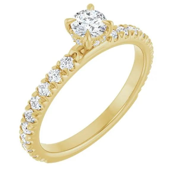 Claw-Prong Hidden Halo-Style Engagement Ring J. Thomas Jewelers Rochester Hills, MI