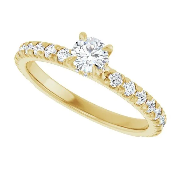 Claw-Prong Hidden Halo-Style Engagement Ring Image 5 Mark Jewellers La Crosse, WI
