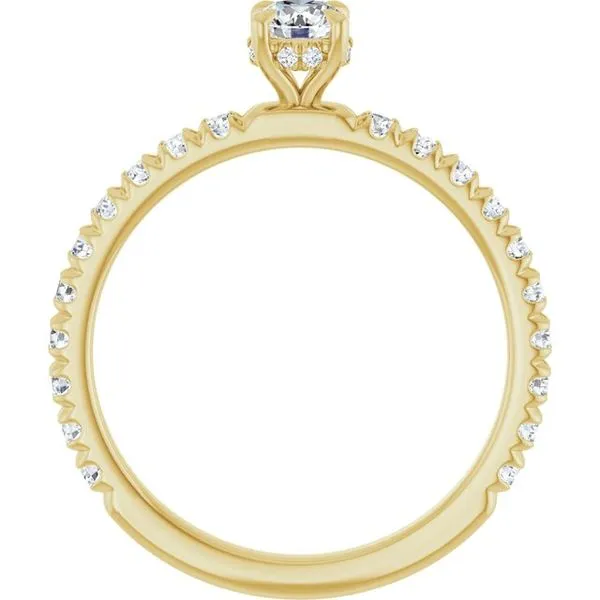 Claw-Prong Hidden Halo-Style Engagement Ring Image 2 JF Jones Jewelers Rochester, NY