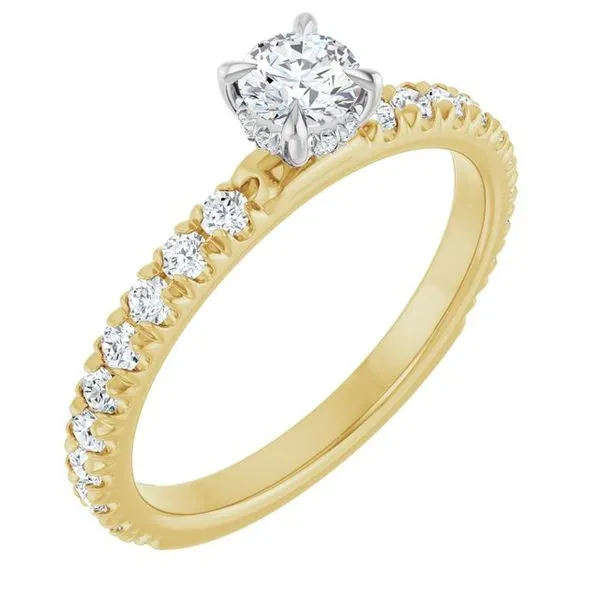 Claw-Prong Hidden Halo-Style Engagement Ring Don's Jewelry & Design Washington, IA
