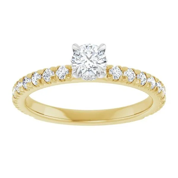 Claw-Prong Hidden Halo-Style Engagement Ring Image 3 Futer Bros Jewelers York, PA