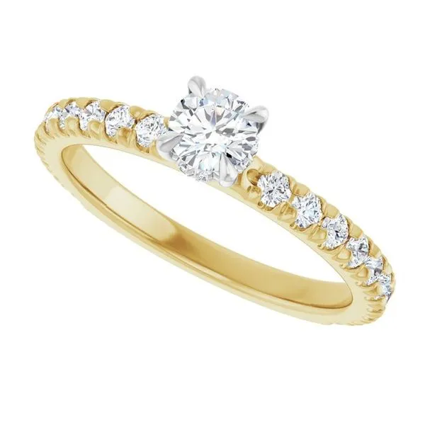 Claw-Prong Hidden Halo-Style Engagement Ring Image 5 Northwood Jewelers Northwood, OH