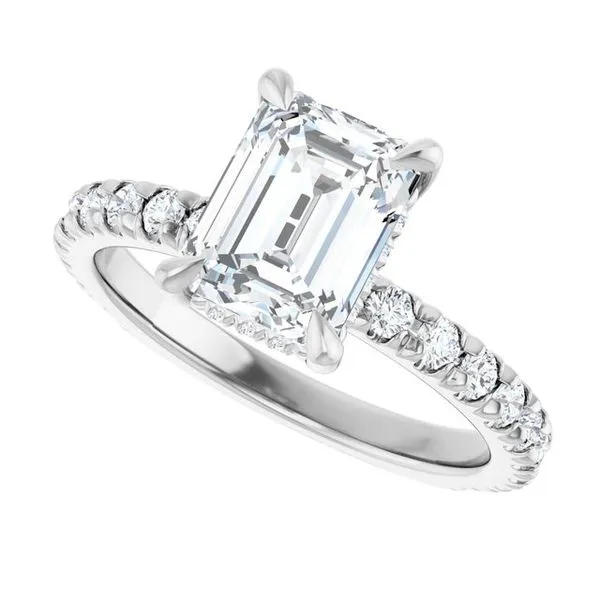 Claw-Prong Hidden Halo-Style Engagement Ring Image 5 Shipley's Fine Jewelry Hampstead, MD