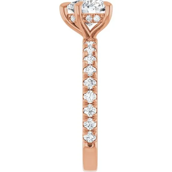 Claw-Prong Hidden Halo-Style Engagement Ring Image 4 J. West Jewelers Round Rock, TX