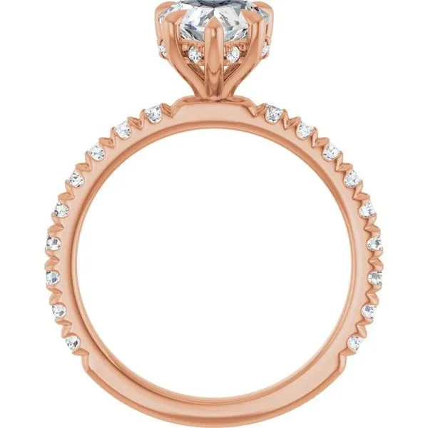 Claw-Prong Hidden Halo-Style Engagement Ring Image 2 Mark Jewellers La Crosse, WI