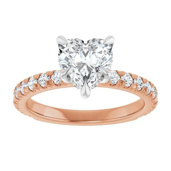 Claw-Prong Hidden Halo-Style Engagement Ring Image 3 The Jewelry Source El Segundo, CA