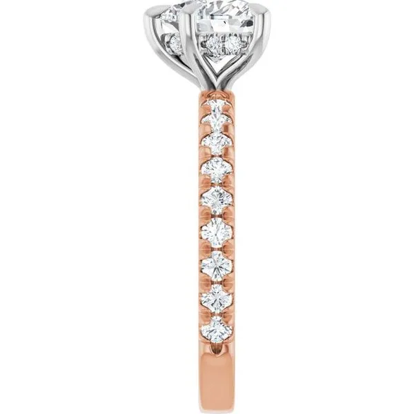 Claw-Prong Hidden Halo-Style Engagement Ring Image 4 Hudson Valley Goldsmith New Paltz, NY