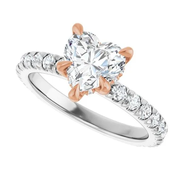 Claw-Prong Hidden Halo-Style Engagement Ring Image 5 Austin's Fine Diamonds & Jewelry Lyndhurst, NJ