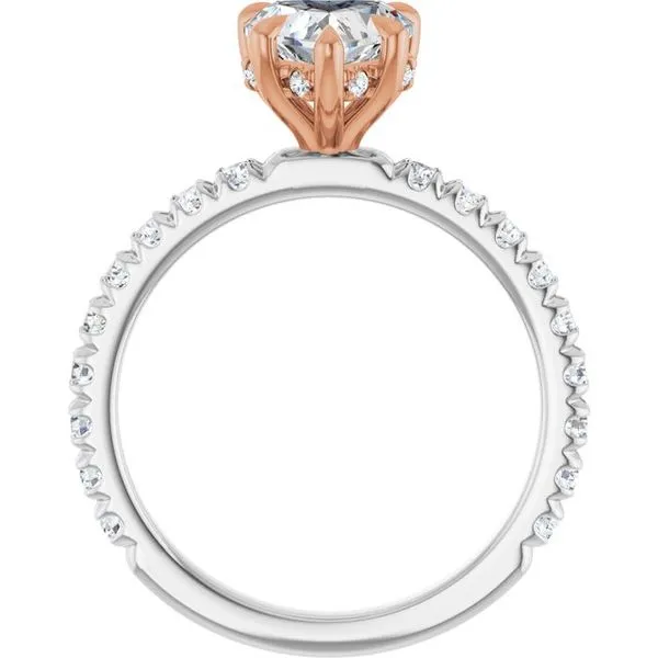 Claw-Prong Hidden Halo-Style Engagement Ring Image 2 JF Jones Jewelers Rochester, NY