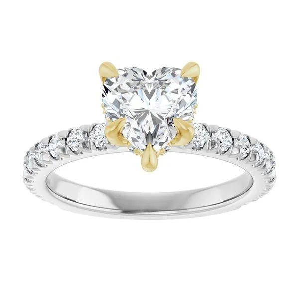Claw-Prong Hidden Halo-Style Engagement Ring Image 3 Natale Jewelers Sewell, NJ
