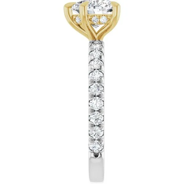 Claw-Prong Hidden Halo-Style Engagement Ring Image 4 Don's Jewelry & Design Washington, IA